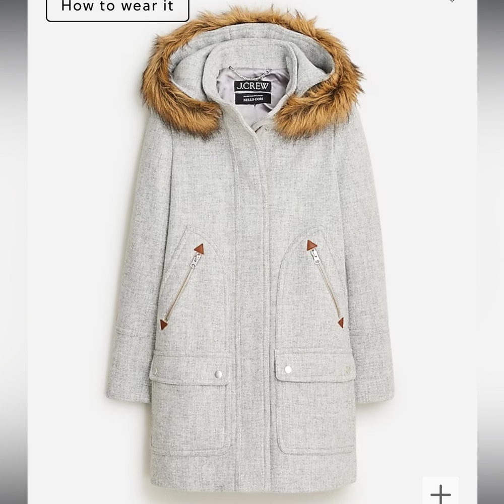J.Crew Chateau Parka in Italian Stadium-cloth - Size 2